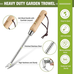 Stainless Steel Hand Weeder with Wooden Handle