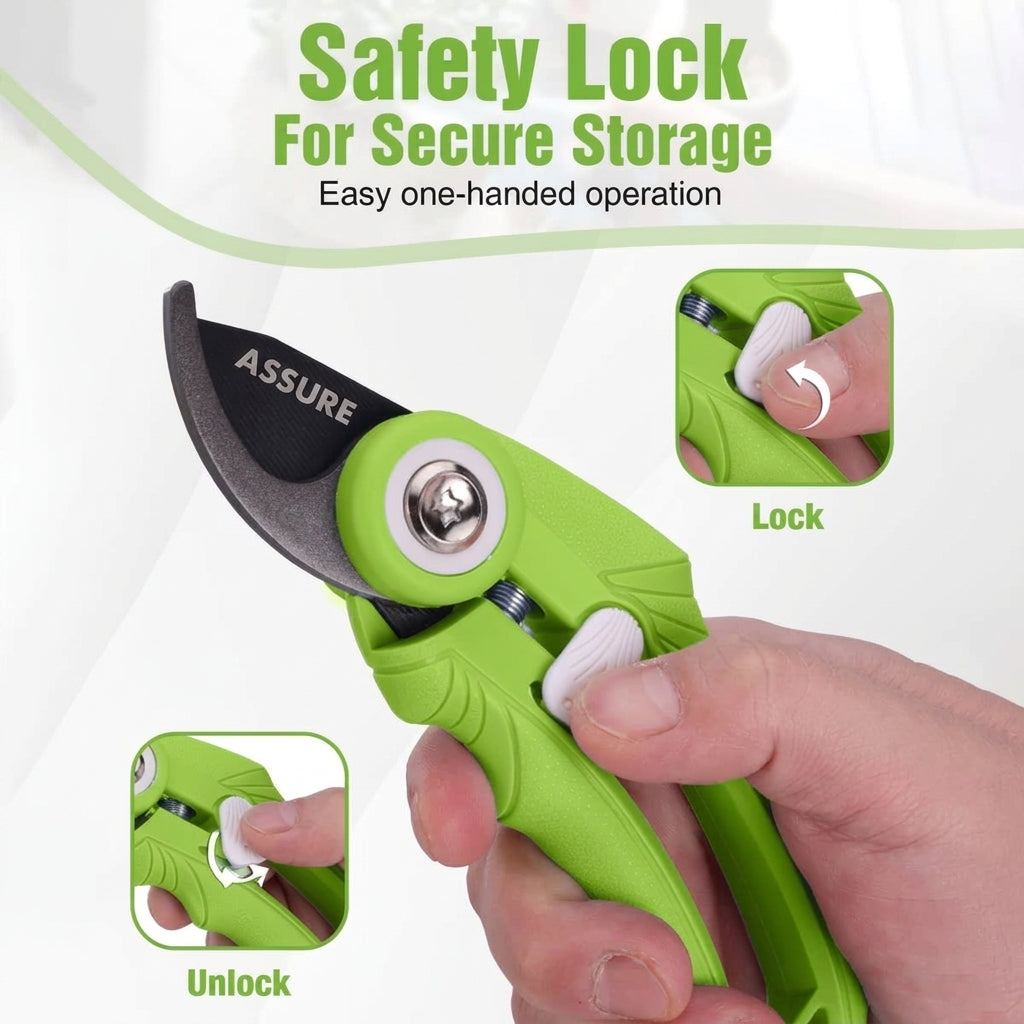 2-Piece Garden Pruning Shears Set with Bypass & Straight-Tip Clippers
