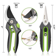 2-Piece Professional Garden Pruning Shears Set