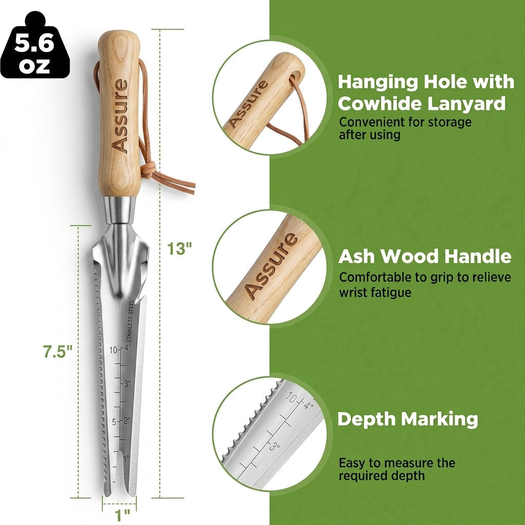 5-in-1 Stainless Steel Garden Weeding Trowel