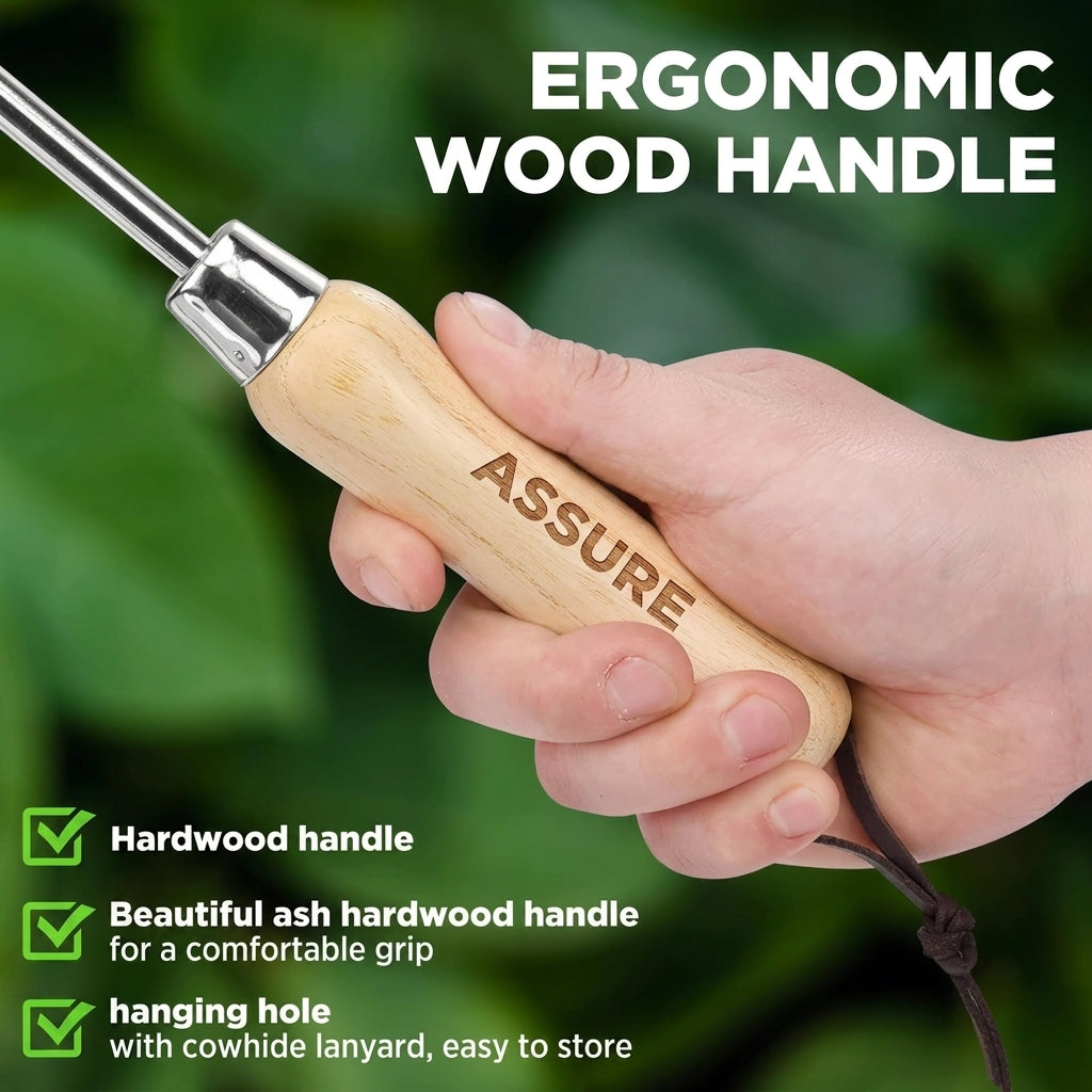 Stainless Steel Hand Weeder with Wooden Handle